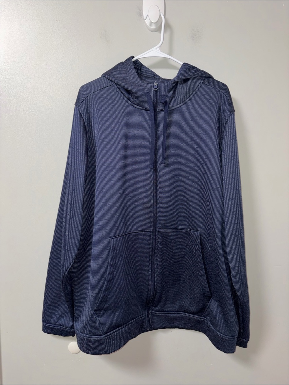 Urban Frontier Navy White Striped Full Zip Hooded Jacket Men’s XXL